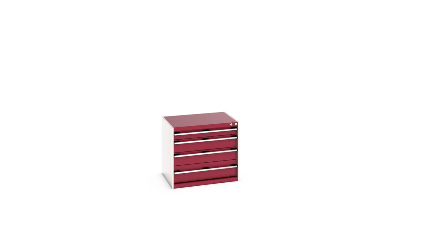 Bott 4 Cabinet, Steel, 700mm x 650mm x 800mm, Red