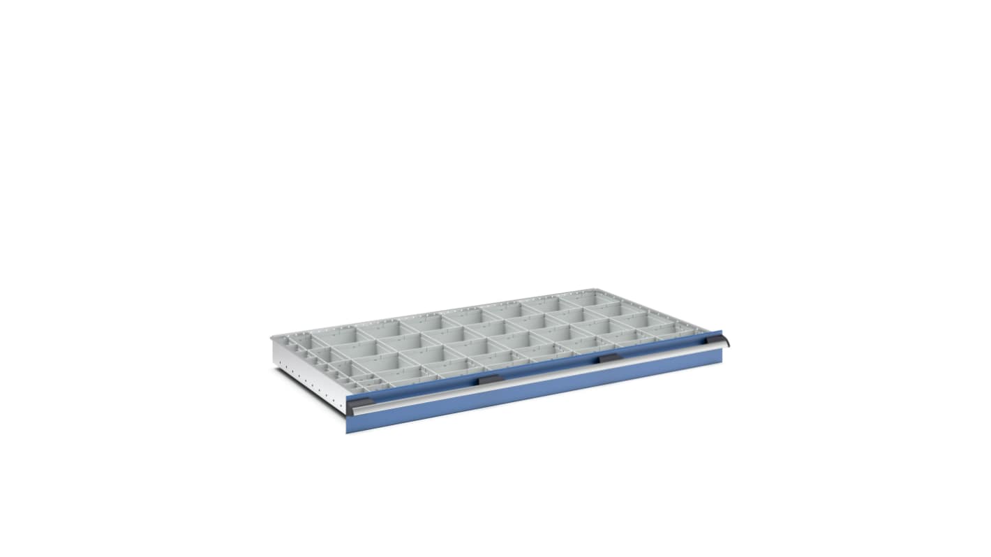 Bott Polypropylene, Recycled Plastic Storage Rack, 750mm x 1300mm x 100mm, Light Grey
