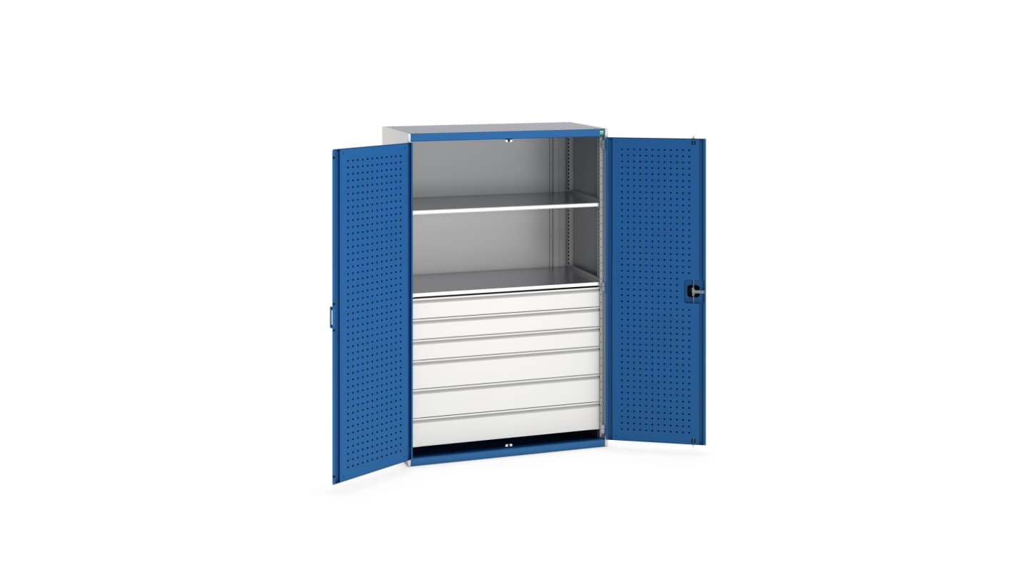 Bott 2 Door Steel Floor Standing Cupboard, 1300 x 650 x 2000mm