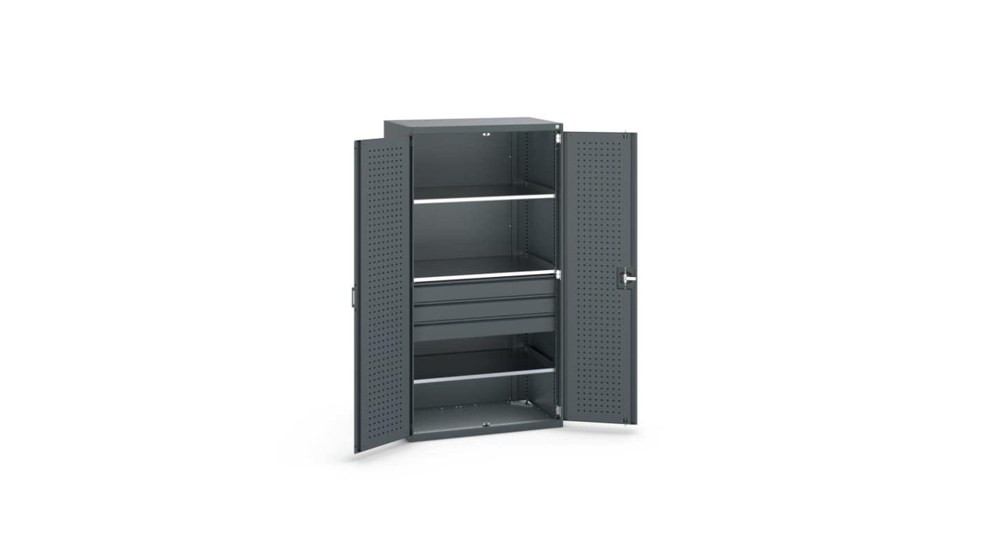Bott 2 Door, 3 Drawer Sheet Steel Floor Standing Cupboard, 1050 X 650 X 2000mm