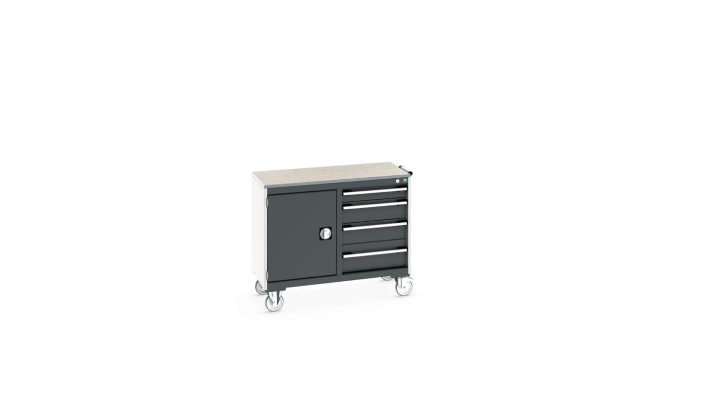 Bott 1 Door, 4 Drawer Sheet Steel Floor Standing Storage Cabinet, 1050 X 525 X 890mm