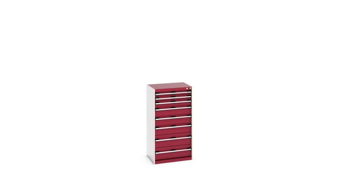 Bott 8 Cabinet, Steel, 1200mm x 525mm x 650mm, Red