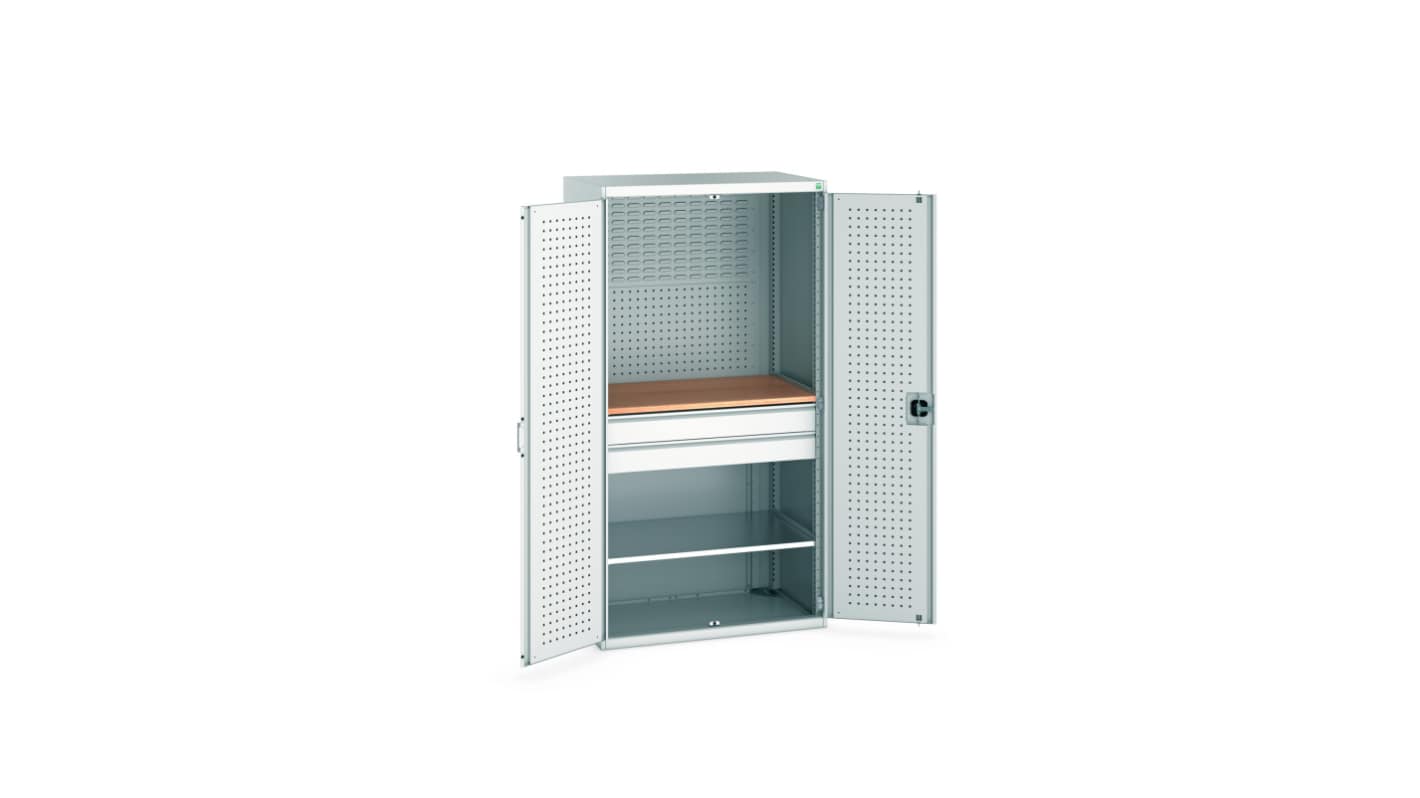 Bott 2 Door, 2 Drawer Sheet Steel Floor Standing Cupboard, 1300 X 650 X 2000mm