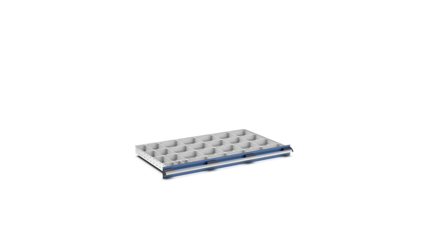 Bott Polypropylene, Recycled Plastic Storage Rack, 650mm x 1050mm x 75mm, Light Grey