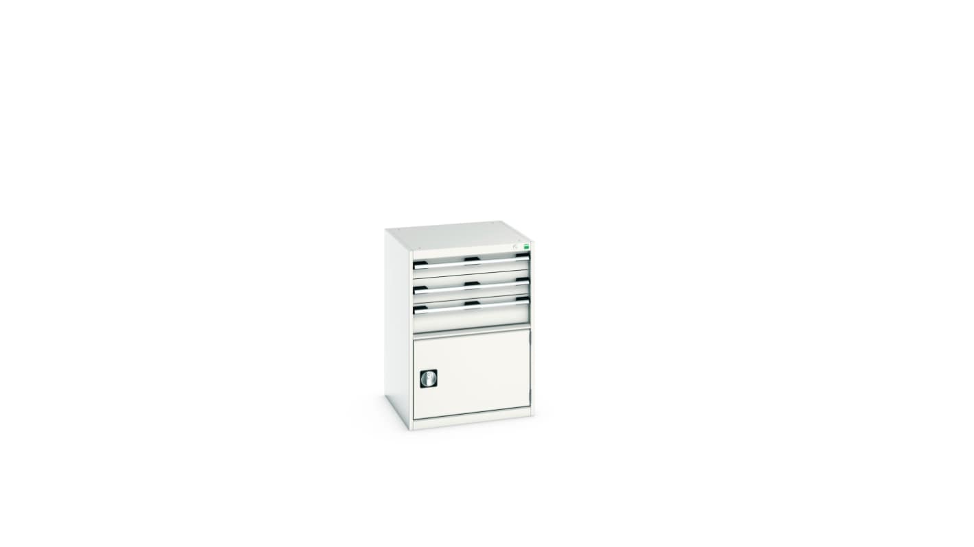 Bott 1 Door, 3 Drawer Sheet Steel Floor Standing Storage Cabinet, 650 X 650 X 900mm