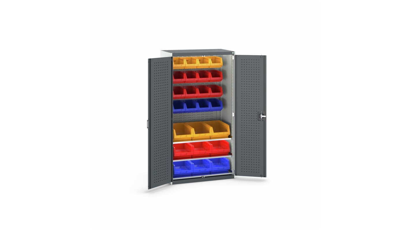 Bott 2 Door Sheet Steel Floor Standing Cupboard, 1050 X 650 X 2000mm
