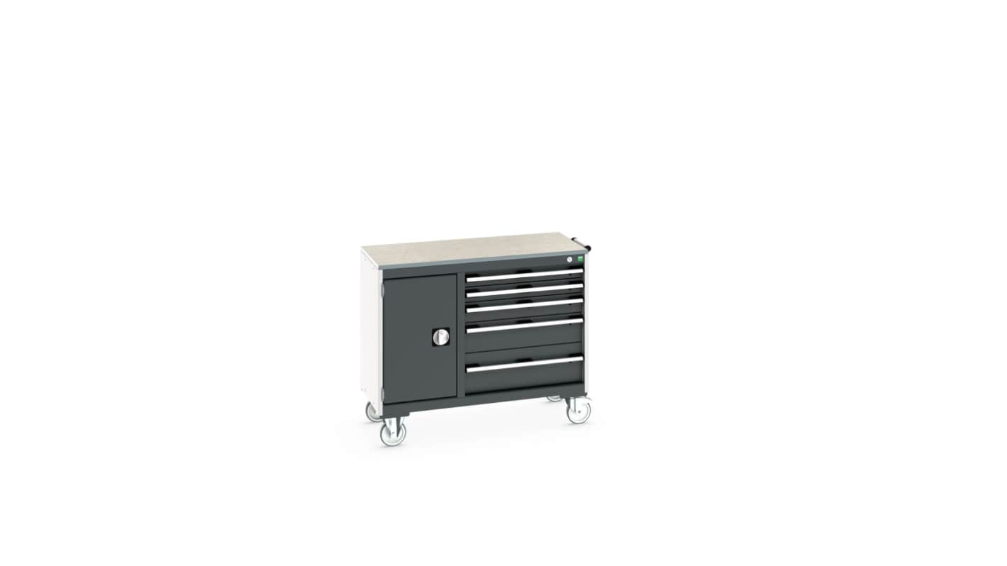 Bott 1 Door, 5 Drawer Sheet Steel Floor Standing Storage Cabinet, 1050 X 525 X 890mm