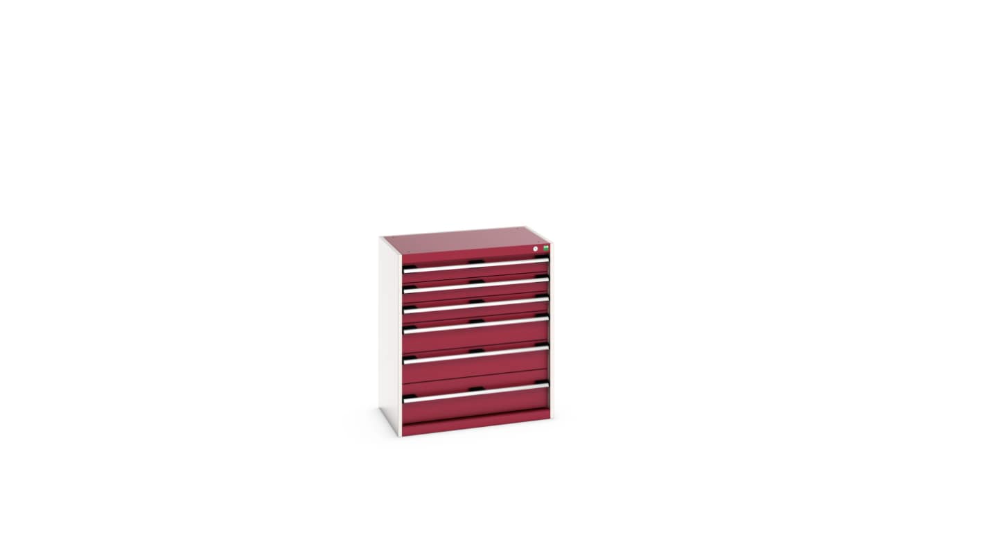 Bott 6 Cabinet, Steel, 900mm x 525mm x 800mm, Red