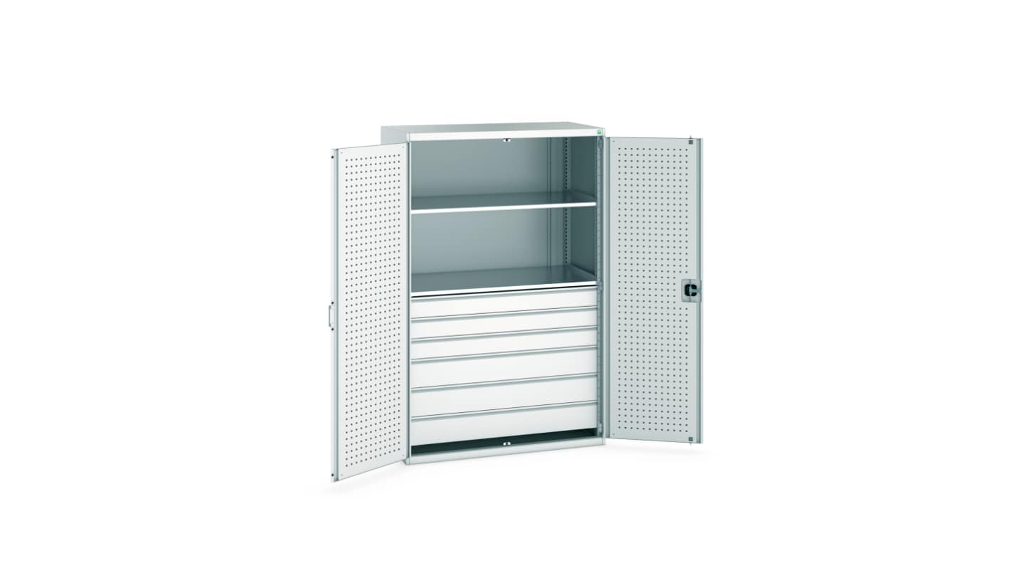 Bott 2 Door, 6 Drawer Sheet Steel Floor Standing Cupboard, 1300 X 650 X 2000mm