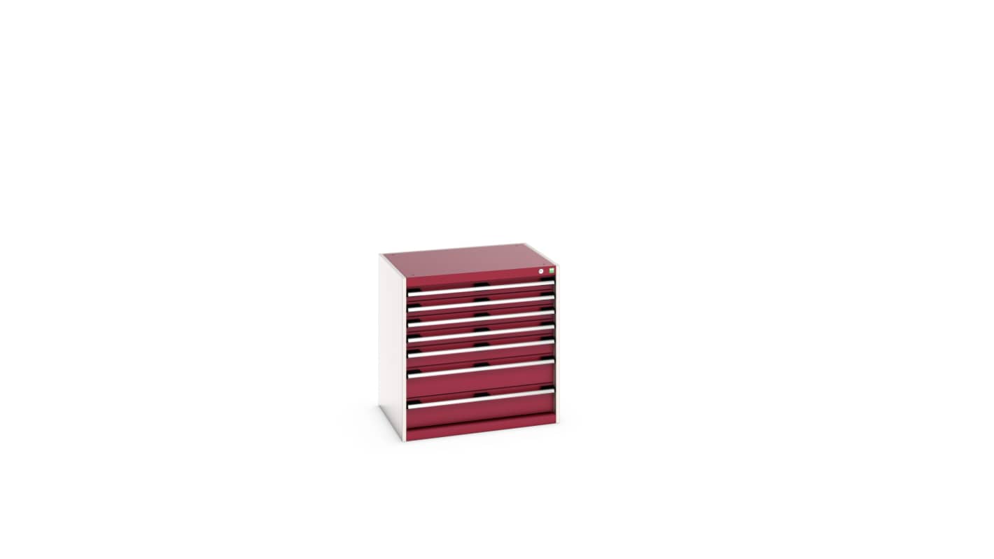 Bott 7 Cabinet, Steel, 800mm x 650mm x 800mm, Red