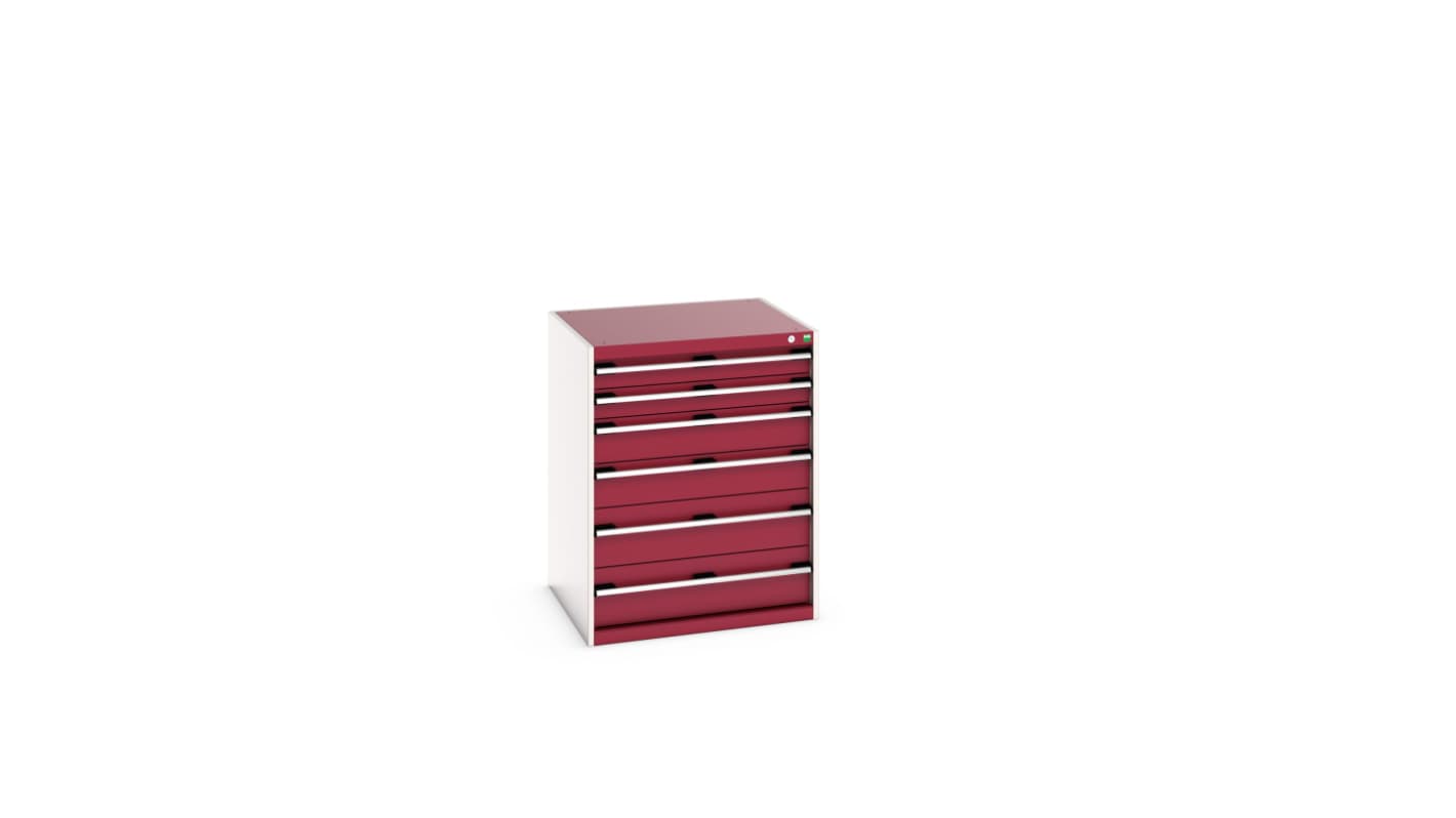 Bott 6 Cabinet, Steel, 1000mm x 750mm x 800mm, Red