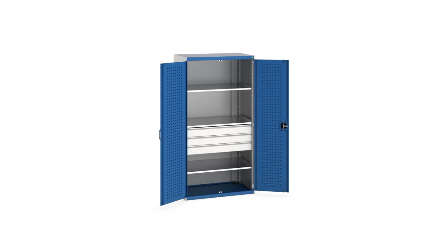 Bott 2 Door, 3 Drawer Sheet Steel Floor Standing Cupboard, 1050 X 650 X 2000mm