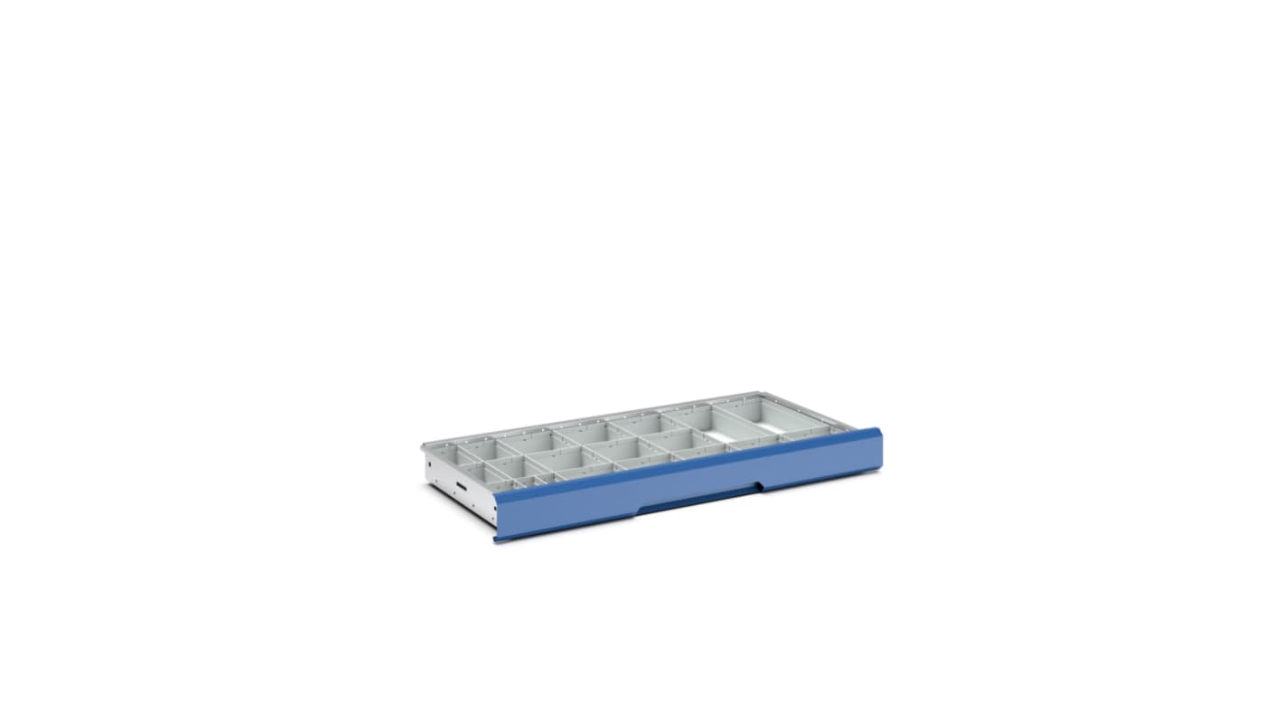 Bott Polypropylene, Recycled Plastic Storage Rack, 550mm x 1050mm x 100mm, Light Grey