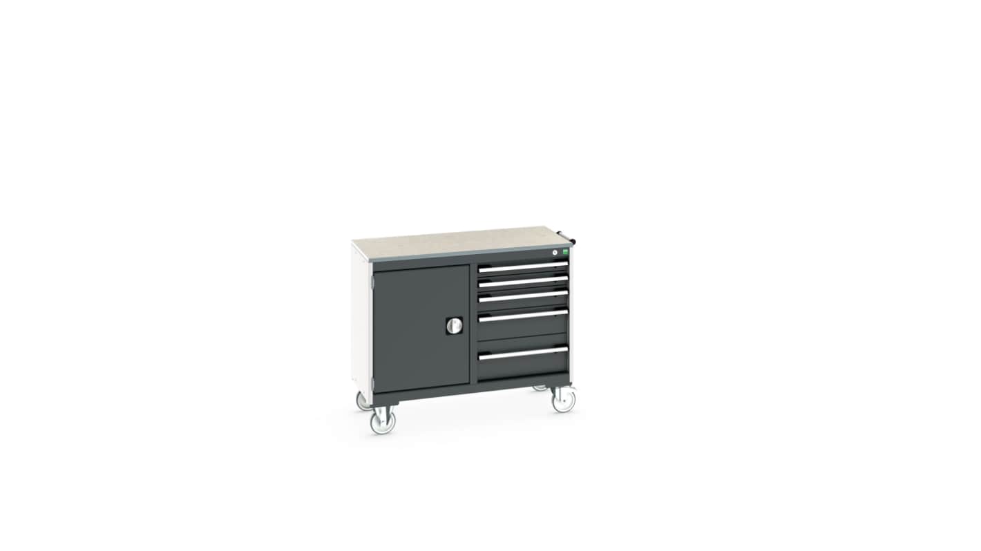 Bott 1 Door, 5 Drawer Sheet Steel Floor Standing Storage Cabinet, 1050 X 525 X 890mm