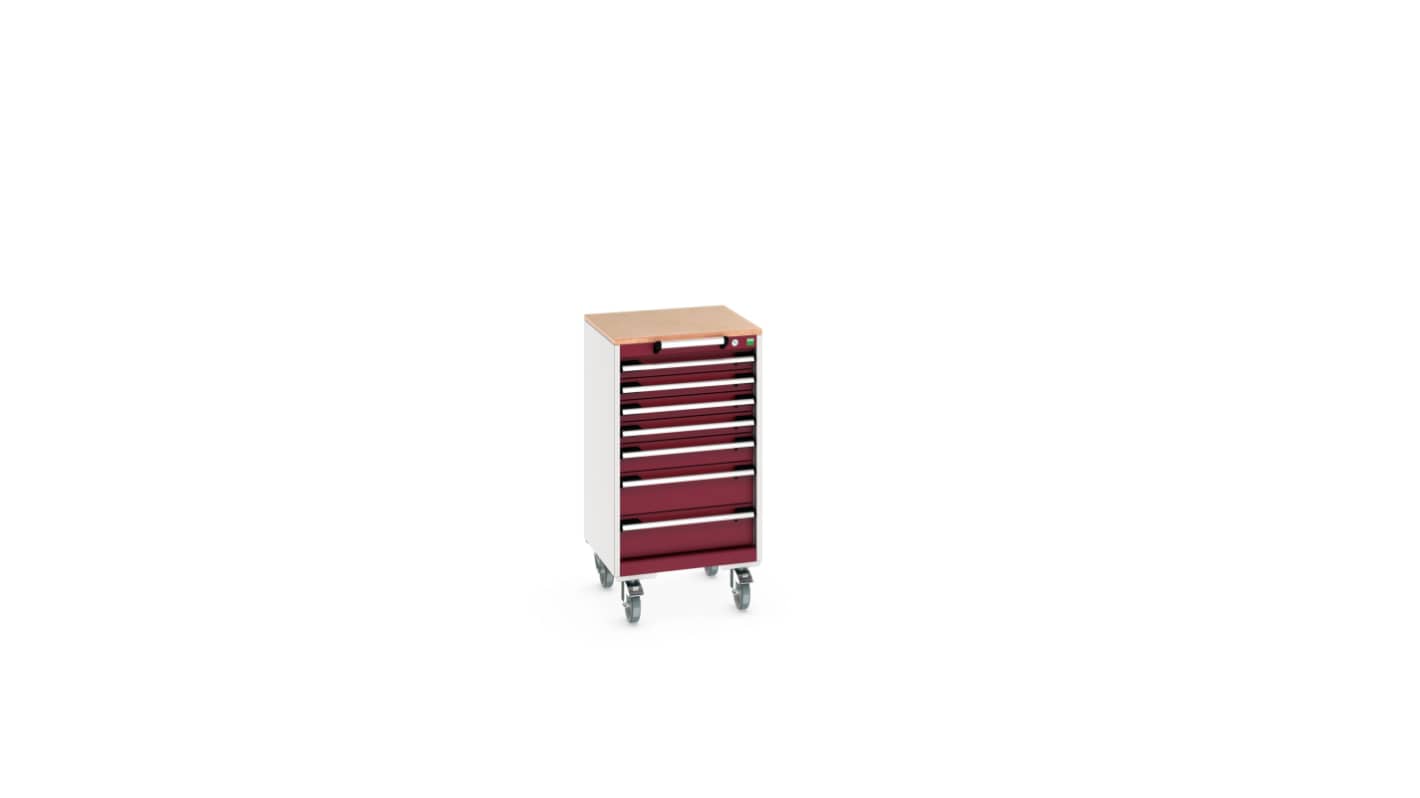 Bott, 7 Drawer Sheet Steel Floor Standing Storage Cabinet, 525 X 525 X 990mm