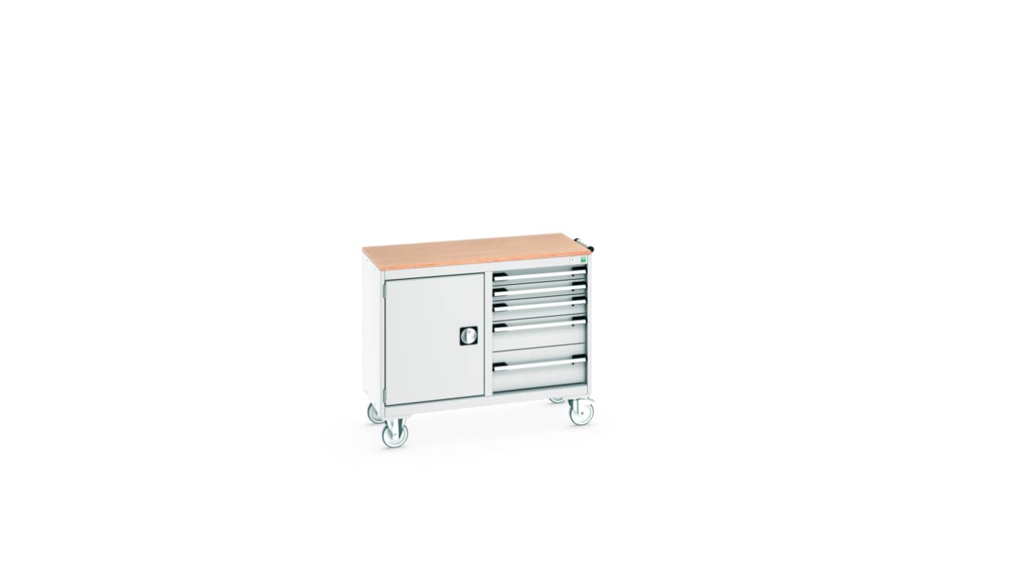 Bott 1 Door, 5 Drawer Sheet Steel Floor Standing Storage Cabinet, 1050 X 525 X 890mm