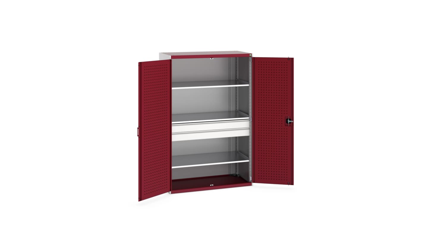 Bott 2 Door, 2 Drawer Sheet Steel Floor Standing Cupboard, 1300 X 650 X 2000mm
