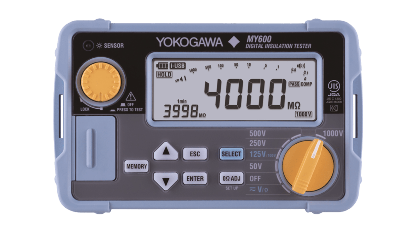 Yokogawa MY600/NB2 Insulation Tester, 50V Min, 1000V Max