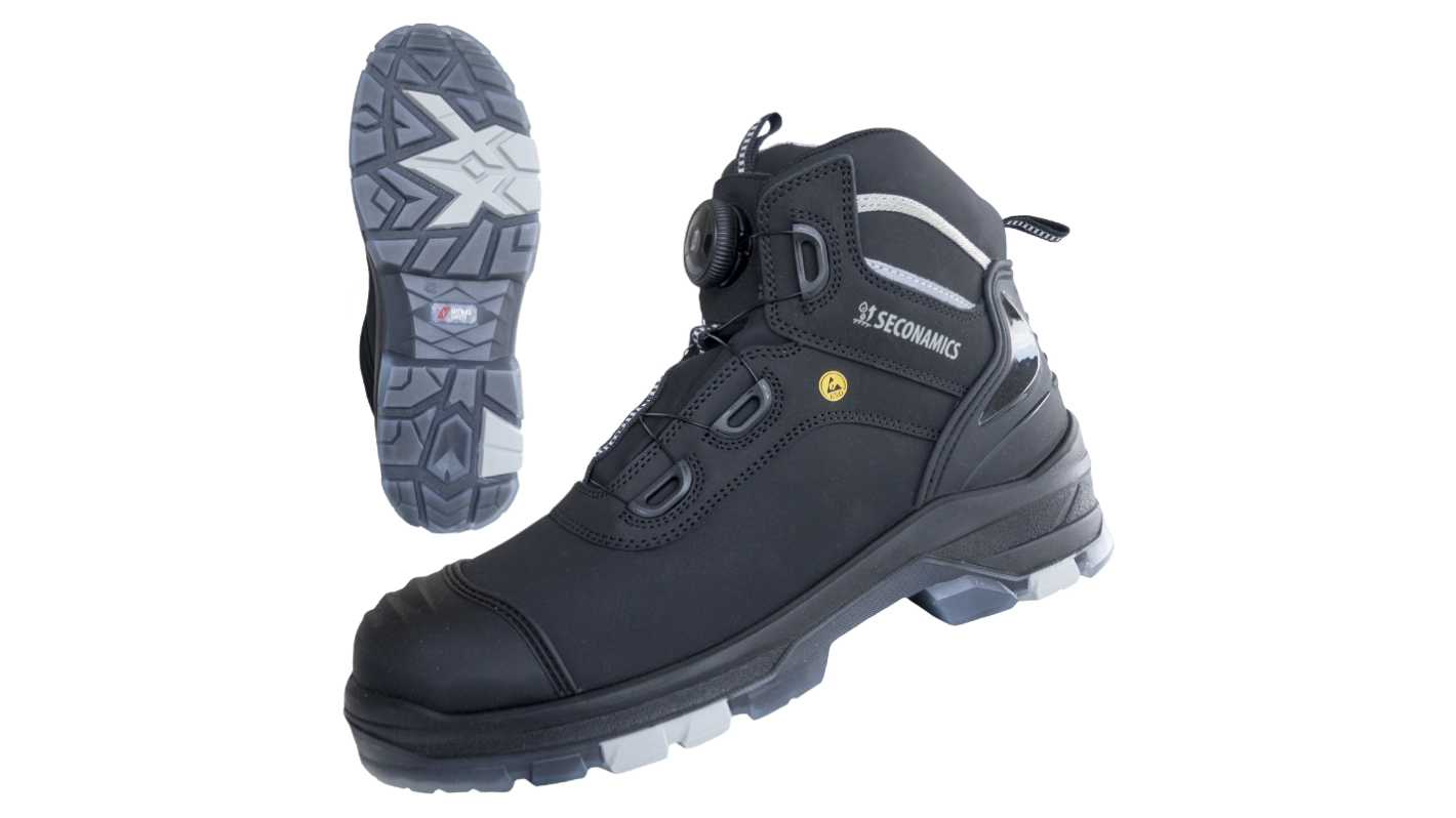 7220 Black ESD Safe Fibreglass Toe Capped Unisex Waterproof Boots, UK 11, EU 46