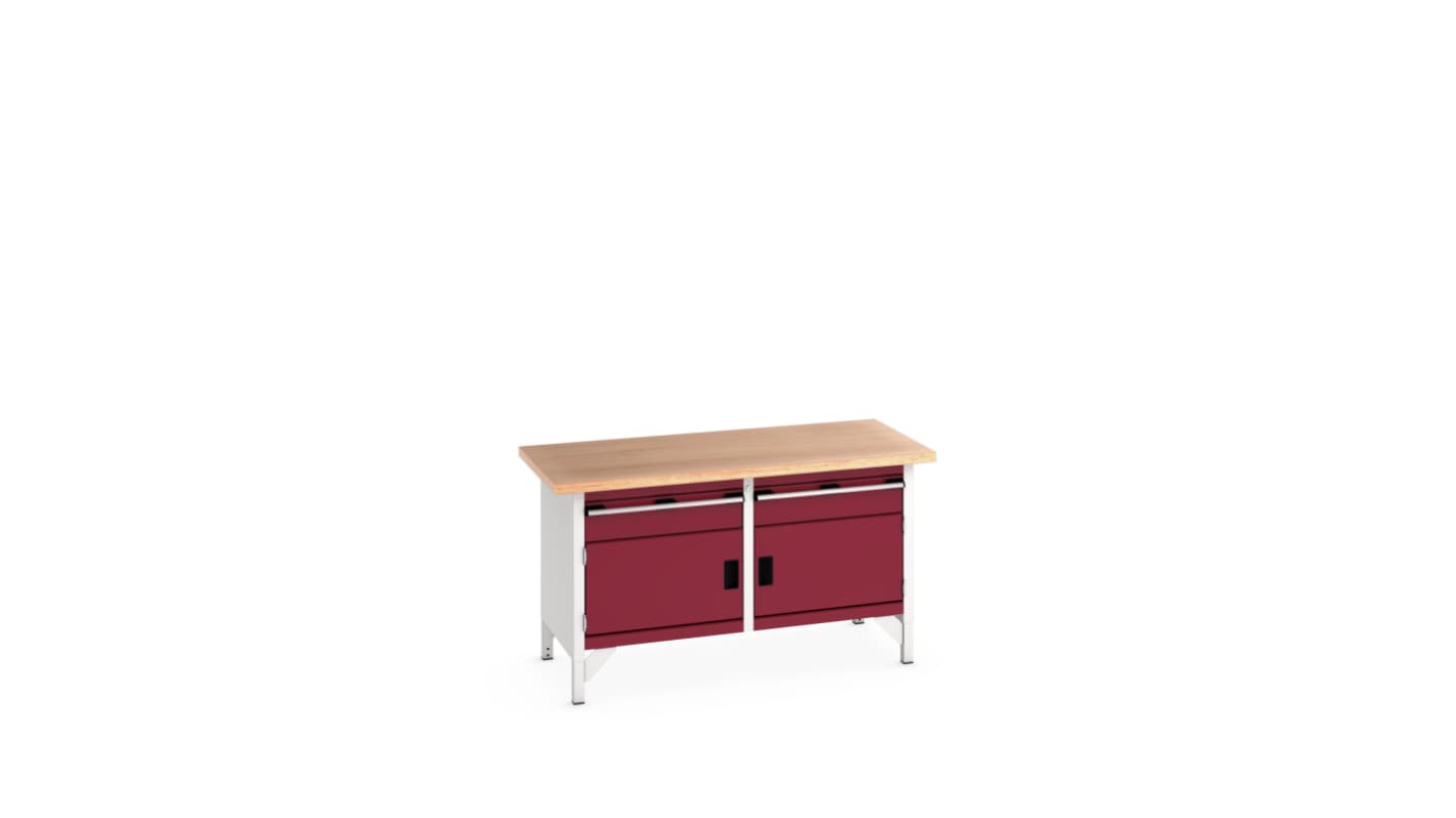 Bott 2 Door, 2 Drawer Sheet Steel Floor Standing Storage Cabinet, 1500 X 750 X 840mm