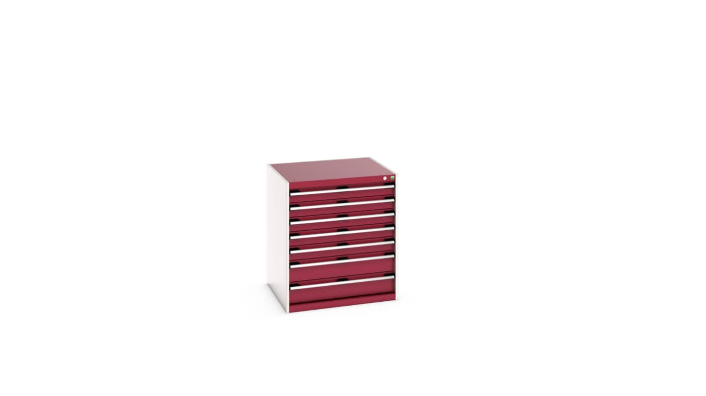 Bott 7 Cabinet, Steel, 900mm x 750mm x 800mm, Red