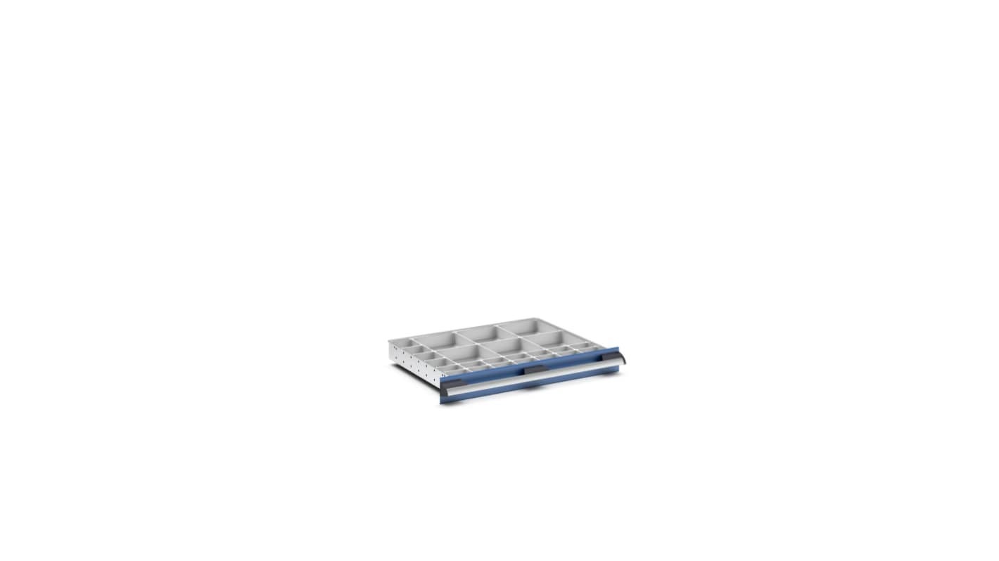 Bott Polypropylene, Recycled Plastic Storage Rack, 525mm x 650mm x 75mm, Light Grey