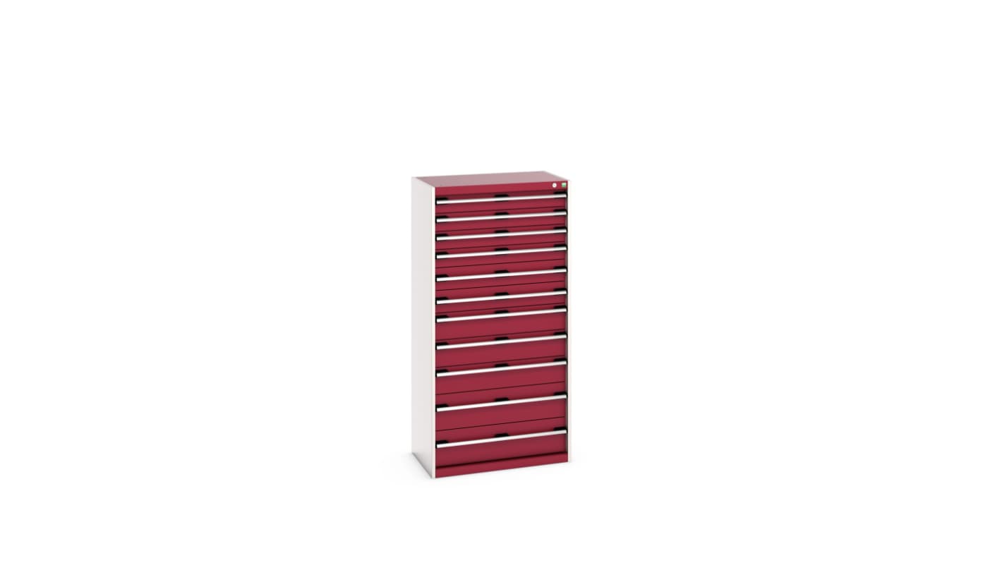 Bott 11 Cabinet, Steel, 1600mm x 525mm x 800mm, Red