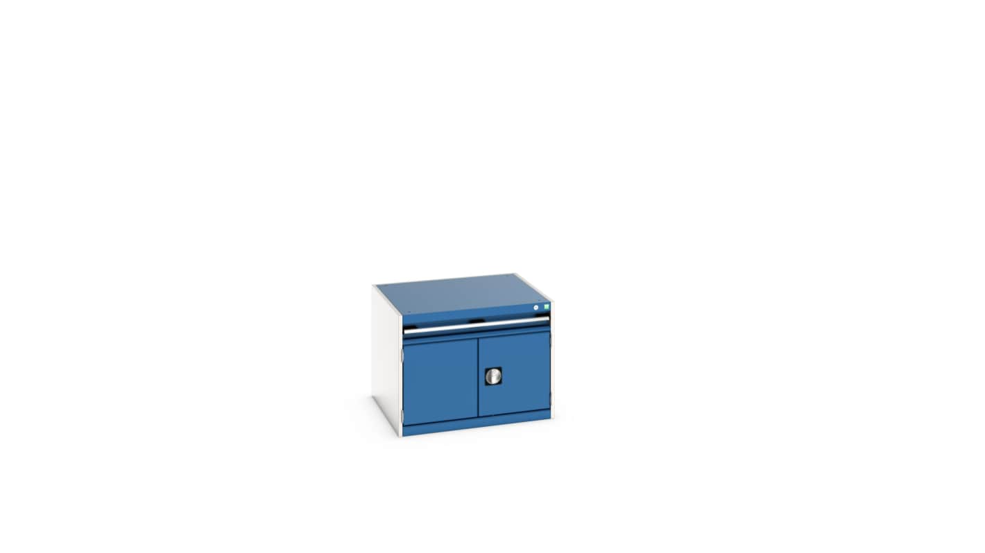 Bott 2 Door, 1 Drawer Sheet Steel Floor Standing Storage Cabinet, 800 X 750 X 600mm
