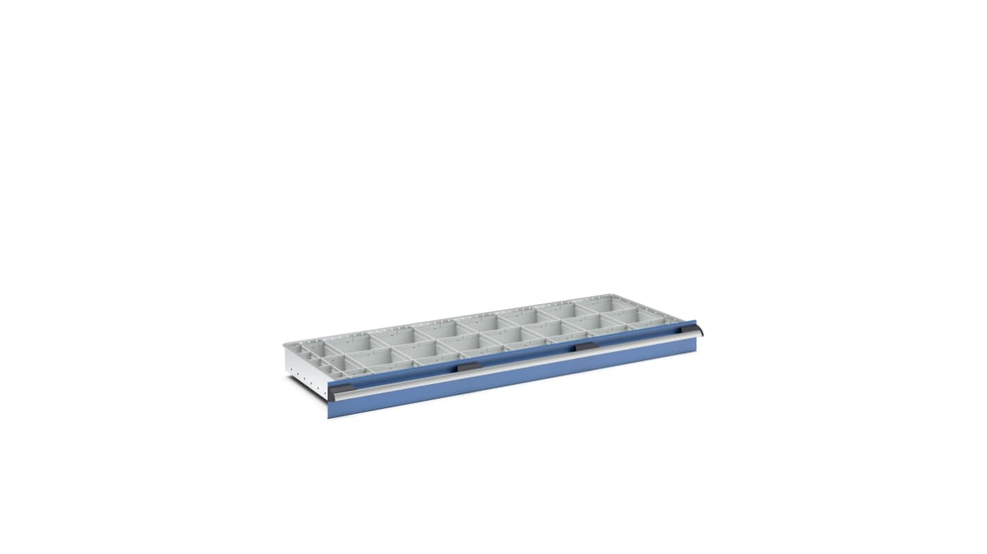 Bott Polypropylene, Recycled Plastic Storage Rack, 525mm x 1300mm x 100mm, Light Grey