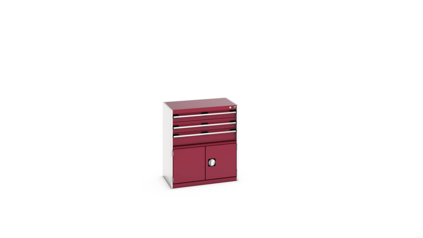 Bott 2 Door, 3 Drawer Sheet Steel Floor Standing Storage Cabinet, 800 X 525 X 900mm