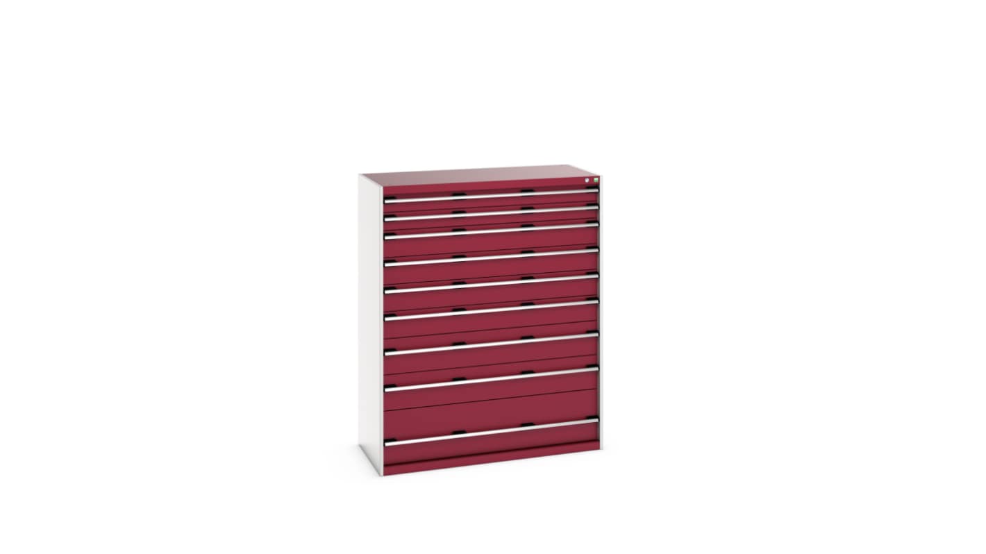 Bott 9 Cabinet, Steel, 1600mm x 650mm x 1300mm, Red