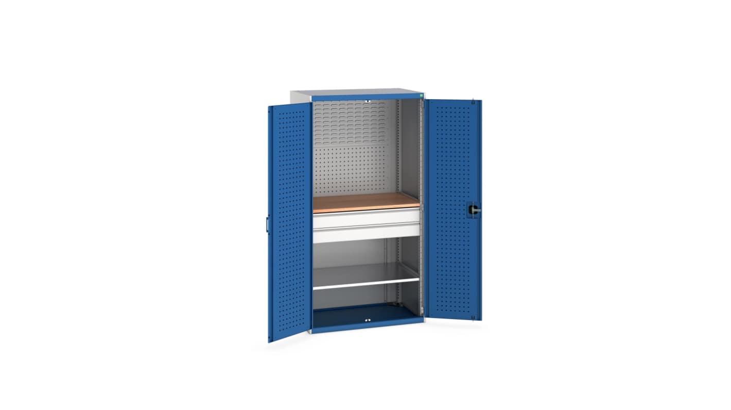 Bott 2 Door, 2 Drawer Sheet Steel Floor Standing Cupboard, 1050 X 650 X 2000mm
