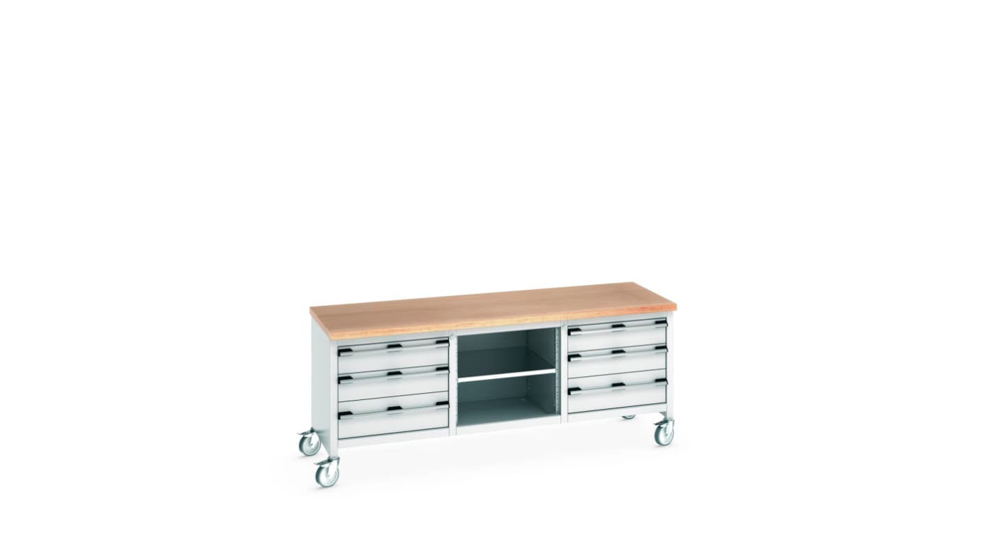 Bott 41002130.16V Portable Sheet Steel Workbench, 840mm x 750mm x 2000mm