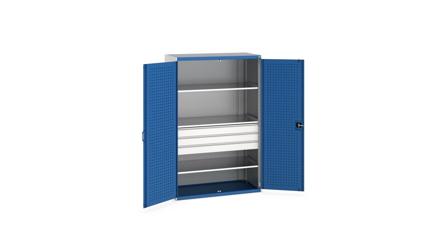 Bott 2 Door, 3 Drawer Sheet Steel Floor Standing Cupboard, 1300 X 650 X 2000mm