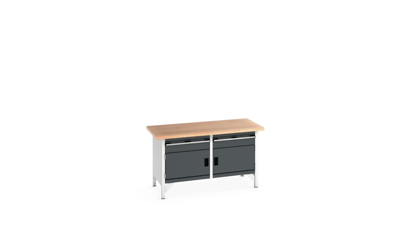 Bott 2 Door, 1 Drawer Sheet Steel Floor Standing Storage Cabinet, 1500 X 750 X 840mm