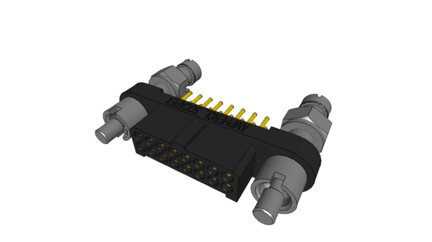 MHDAS Series Straight PCB Mount PCB Connector, 16 Contact(s), 1.27mm Pitch, 2 Row(s), Shrouded