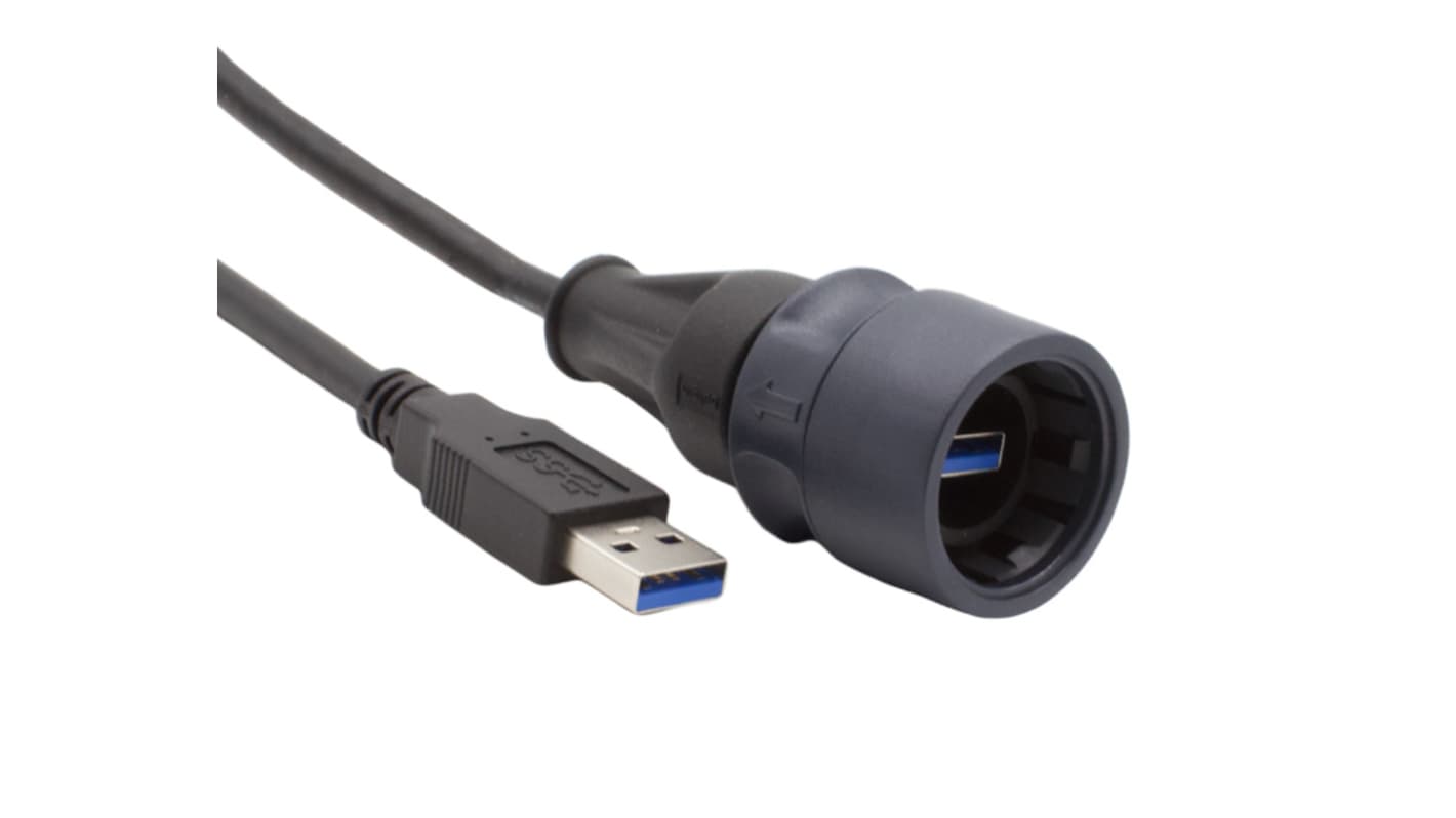 Bulgin USB 3.0, Male USB to Male USB, 1.5 → 480Mbps, 5m