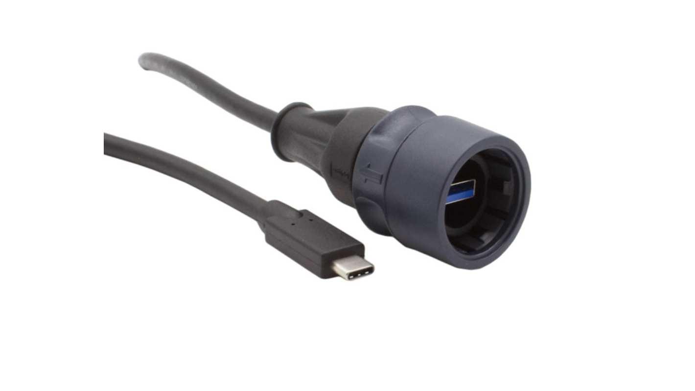 Bulgin USB 3.0, Male USB to Male USB, 1.5 → 480Mbps, 3m