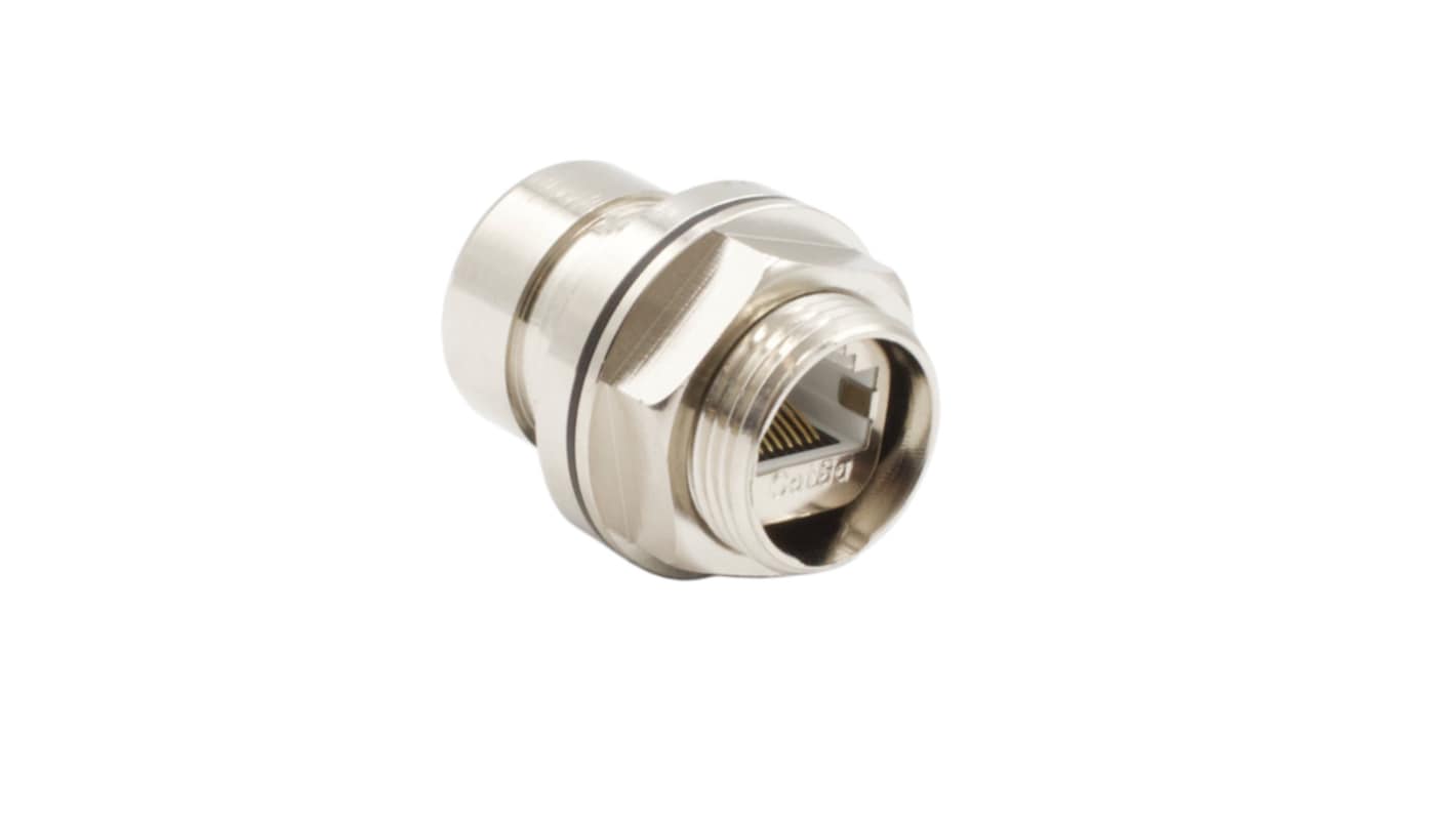 Bulgin 6000 Series Female Ethernet Connector, Panel Mount, Cat6a Straight