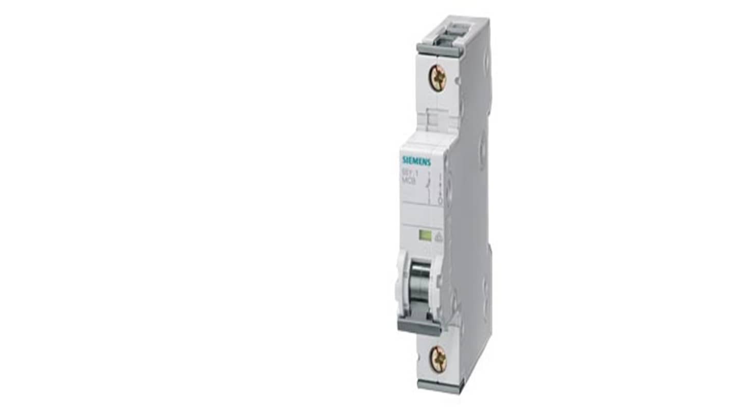 Siemens SENTRON 5SY Circuit Breaker, 1P, 25A Curve D, 440V AC, 60V DC, 25 kA Breaking Capacity
