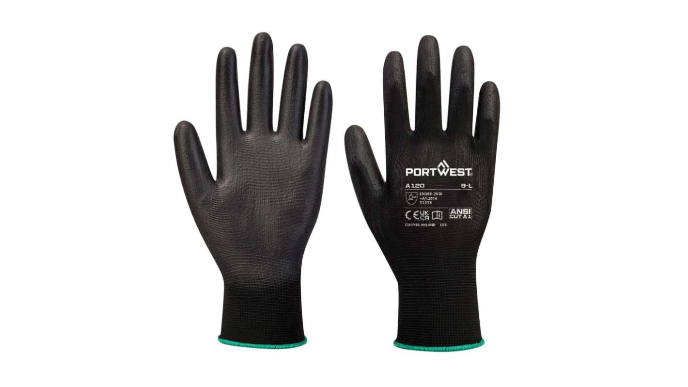 Portwest A120 Blue Polyester Abrasion Resistant, Anti-Slip, General Purpose, Good Dexterity, Tear Resistant Work