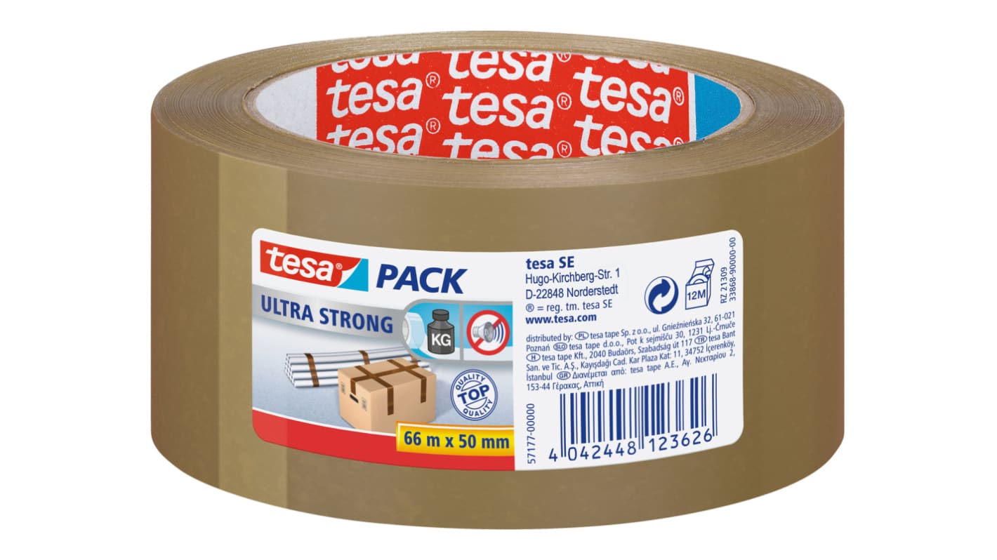 Tesa TESAPACK Brown Packing Tape, 66mm x 50mm