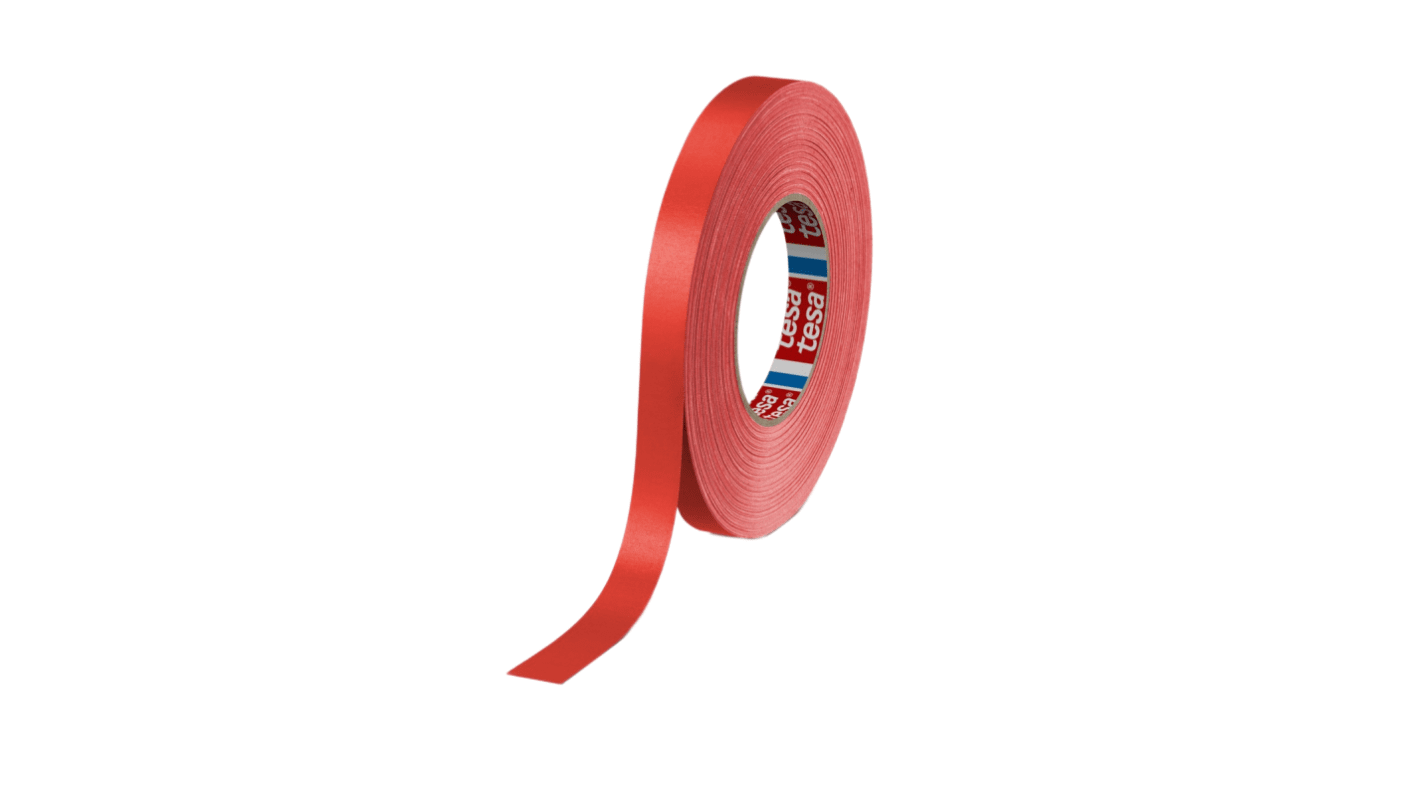 Tesa Tesa 4651 04651-00565-00 Cloth Tape, 50m x 15mm, Red, Acrylic Coated Finish