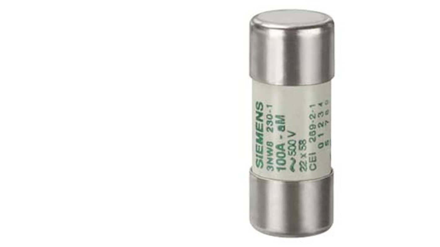 Siemens 100A Cartridge Fuse, 22 X 58mm