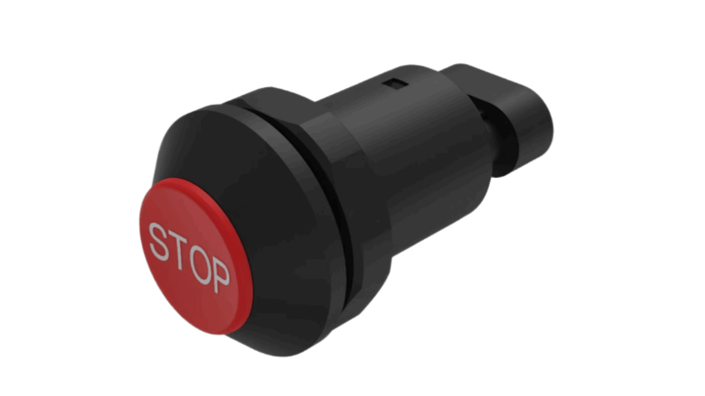 EAO Series 09 Series Push Button Switch, Momentary, Panel Mount, 30mm Cutout, 1 NO, 12 → 48V dc, IP67