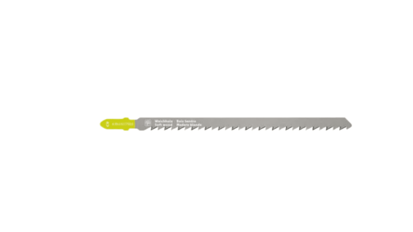 FEIN, 6 Teeth Per Inch Wood 100mm Cutting Length Jigsaw Blade, Pack of 5