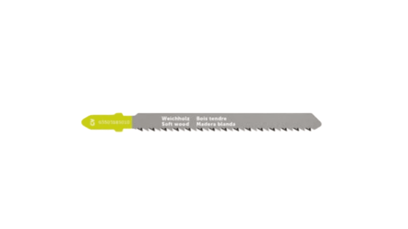 FEIN, 10 Teeth Per Inch Wood 100mm Cutting Length Jigsaw Blade, Pack of 5