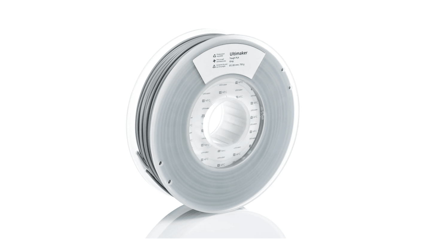 Ultimaker 2.85mm Grey Tough PLA 3D Printer Filament, 750g
