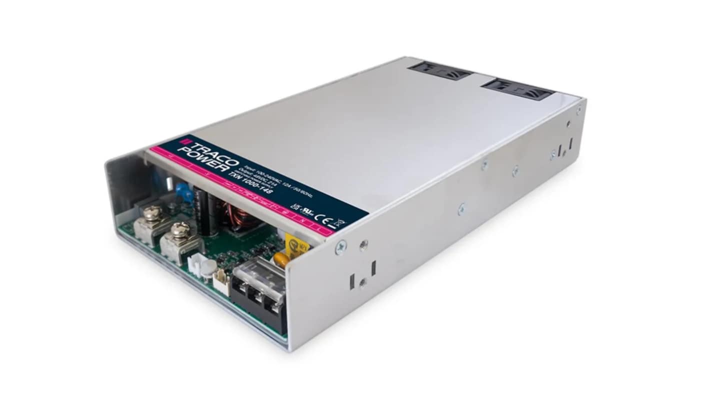 TRACOPOWER Switching Power Supply, TXN 1000-112, 12V dc, 80A, 960W, 1 Output, 90 → 264V ac Input Voltage