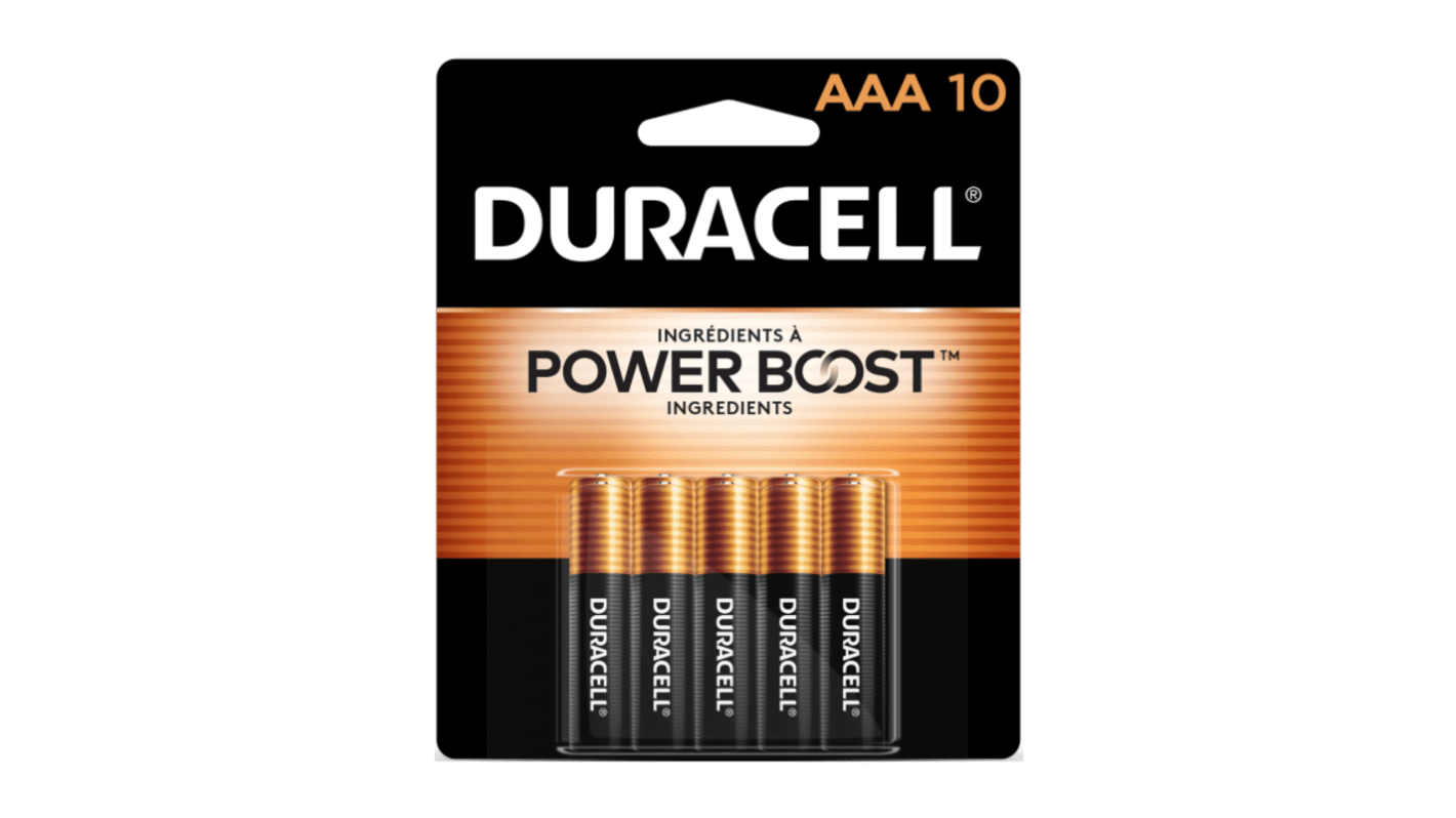 Duracell Alkaline Manganese Dioxide AAA Batteries 1.5V